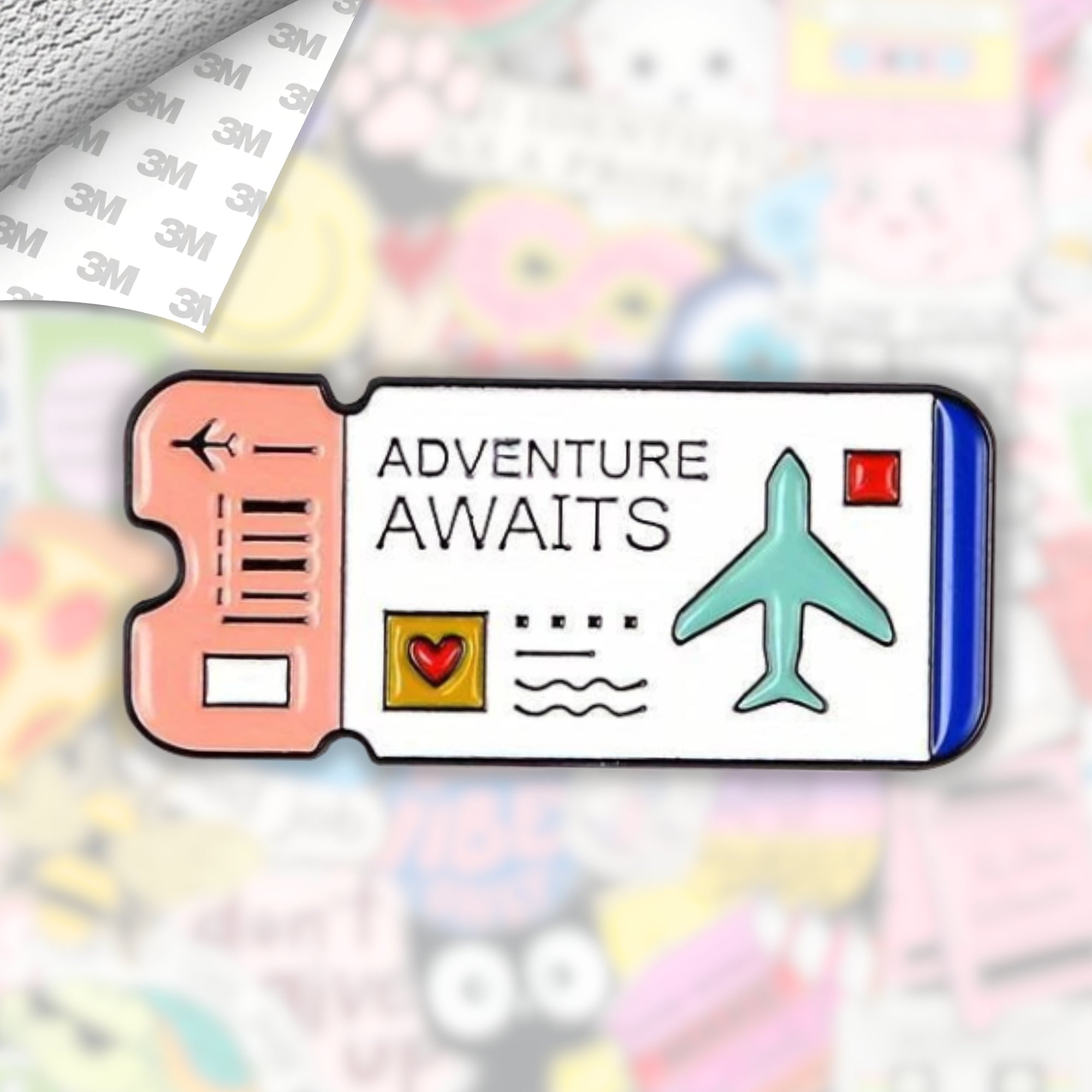 Adventure Awaits Metal Enamel 3M Sticker - StickerPin
