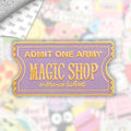 Bookish Fantasy Ticket Metal Enamel 3M Sticker - StickerPin