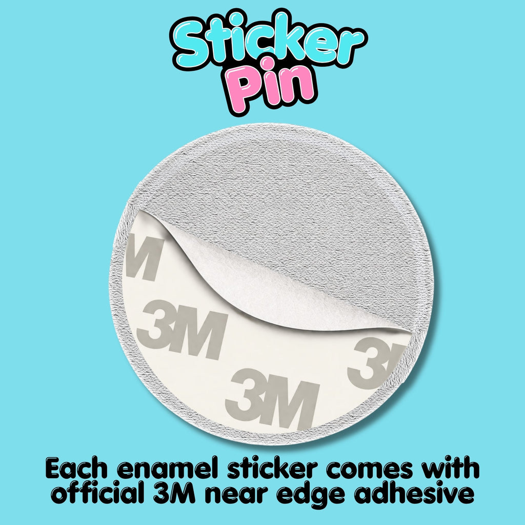 Departures Await Metal Enamel 3M Sticker - StickerPin