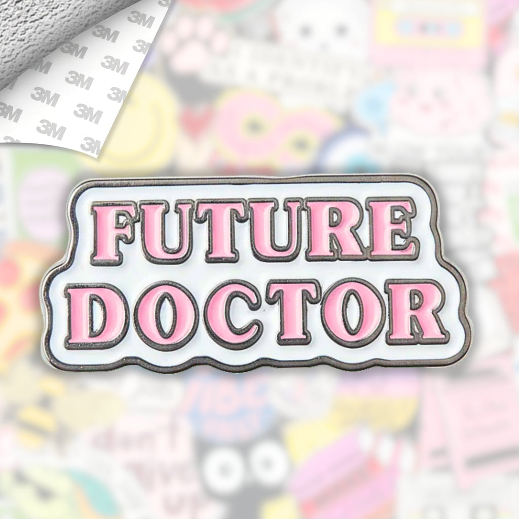 Future Doctor Metal Enamel 3M Sticker - StickerPin