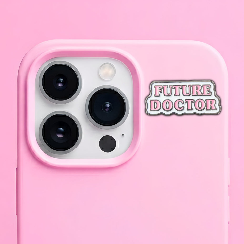 Future Doctor Metal Enamel 3M Sticker - StickerPin