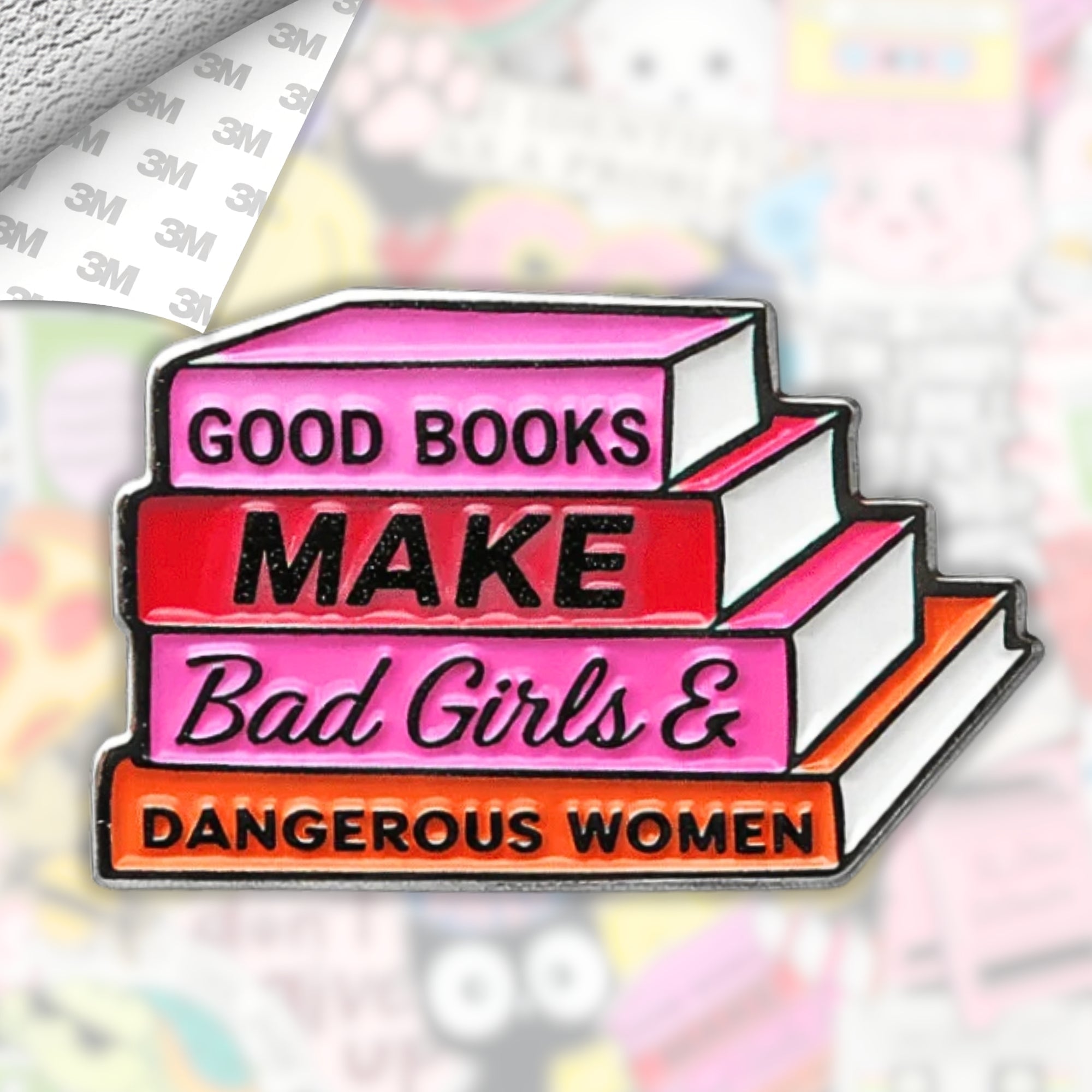 Good Books Metal Enamel Phone 3M Sticker - StickerPin