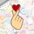 Heart In Your Hand Metal Enamel 3M Sticker - StickerPin