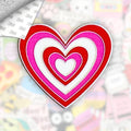 Hypnotize Heart Metal Enamel 3M Sticker - StickerPin