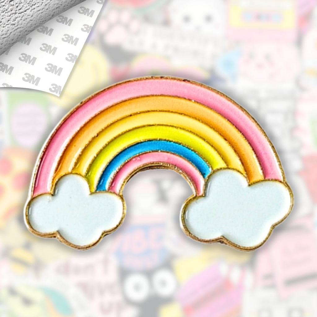 Kawaii Rainbow Metal Enamel 3M Sticker - StickerPin