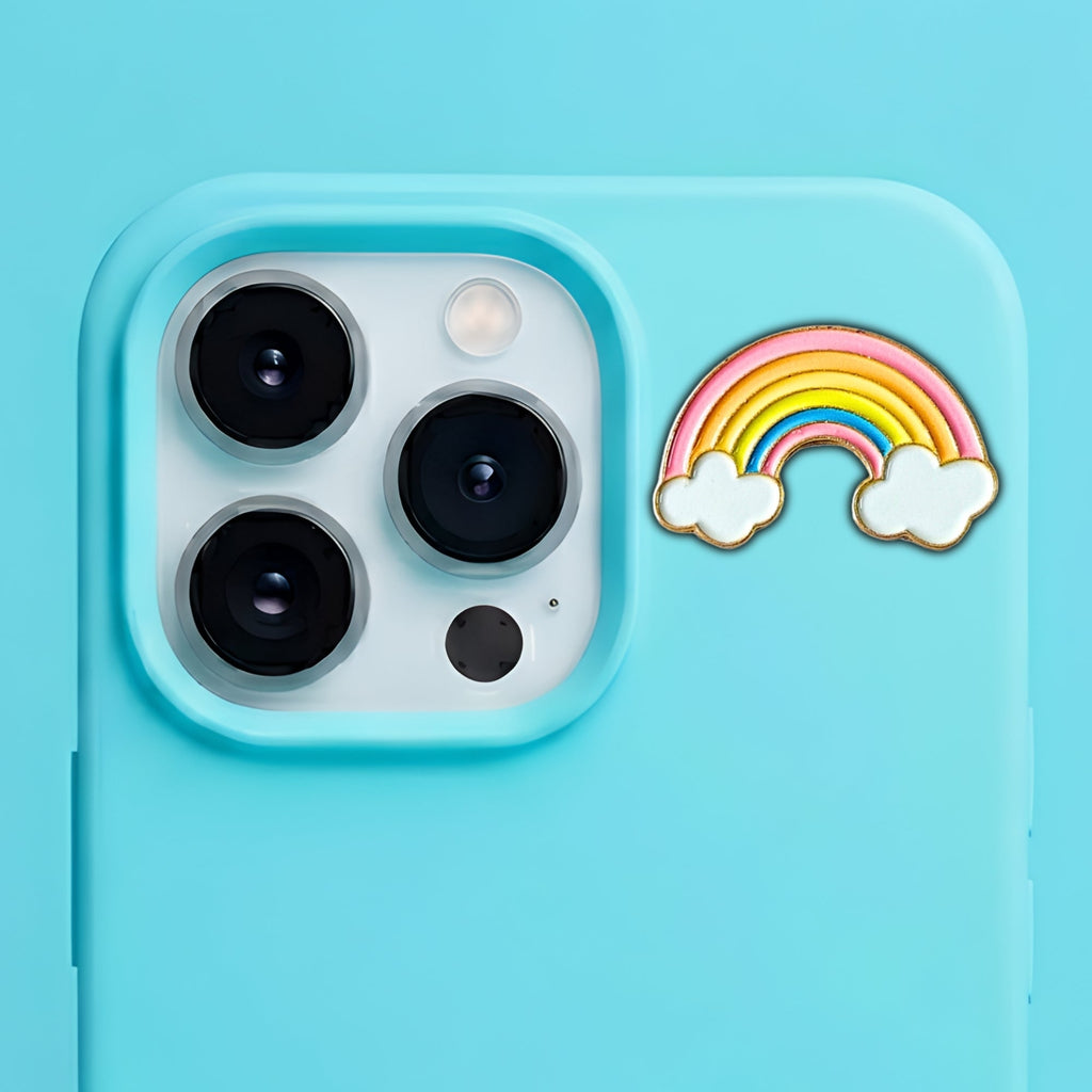 Kawaii Rainbow Metal Enamel 3M Sticker - StickerPin