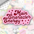 Main Character Energy Metal Enamel 3M Sticker - StickerPin