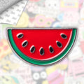 Watermelon Metal Enamel 3M Sticker - StickerPin